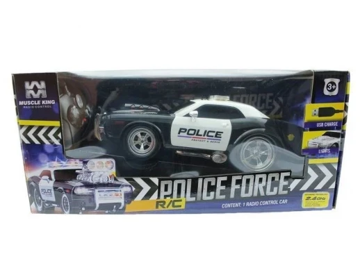Р/У полицейская машина из серии "Muscle Сar" 1/16 + свет + звук