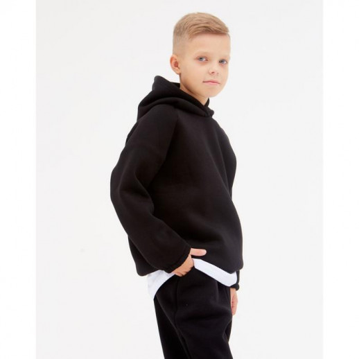 Худи детское MINAKU: Basic Line KIDS, цвет чёрный, рост 104