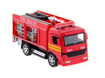 Машина Kinsmart Пожарная машина Rescue Fire Engine инерция (1/12шт.) б/к