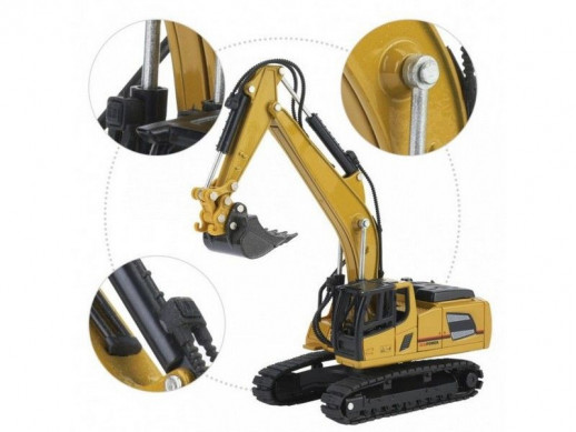 Металлический экскаватор HUI NA TOYS 1/60
