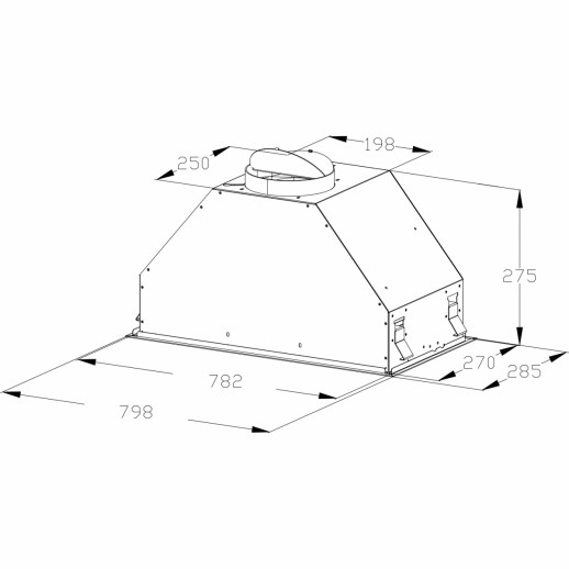 Полновстраиваемая вытяжка KORTING Korting KHI 9828 GN