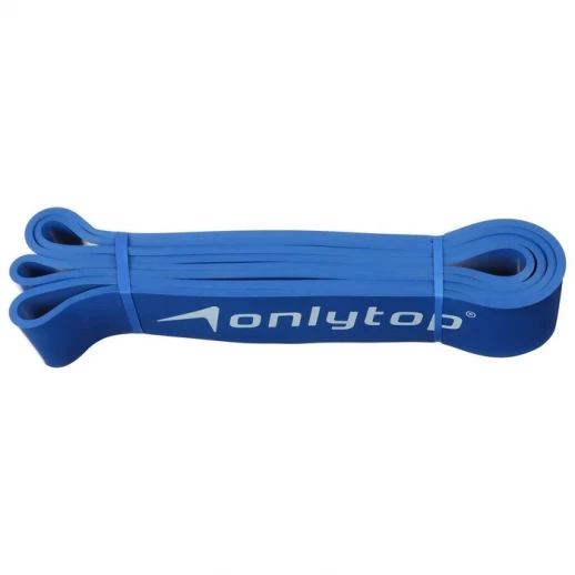 Эспандер ленточный многофункциональный ONLYTOP, 208х4,5х0,5 см, 17-54 кг, цвет синий
