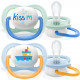 Пустышка ultra air Lime, Kiss me/Кораблик, 0-6 мес, 2 шт, для мальчиков Philips Avent ultra air SCF080/13