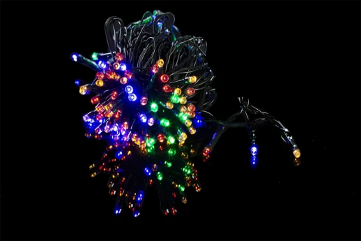 Гирлянда Гирлянда 200LED 220V, 8 режимов, 10 м, нить, разноцветная