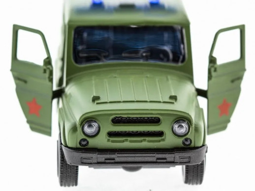 Машина "АВТОПАНОРАМА" инерц. УАЗ (армия) 1/50, в/к 12*7*5,5 см