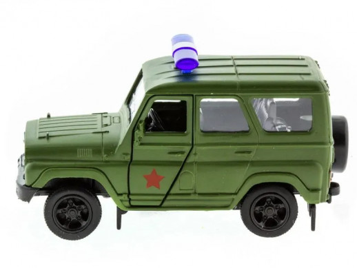 Машина "АВТОПАНОРАМА" инерц. УАЗ (армия) 1/50, в/к 12*7*5,5 см