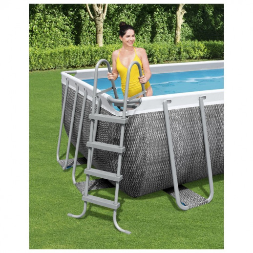 Бассейн каркасный Power Steel, 549 x 274 x 122 см, фильтр-насос, тент, лестница 56998 Bestway