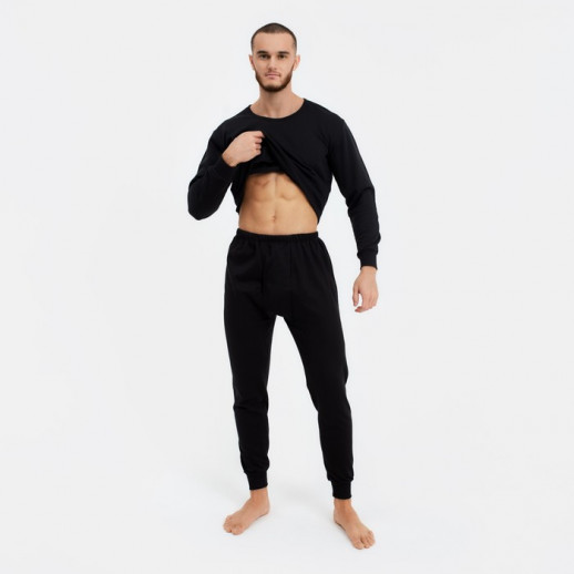 Термобельё мужское НАЧЁС (лонгслив/брюки), цвет чёрный