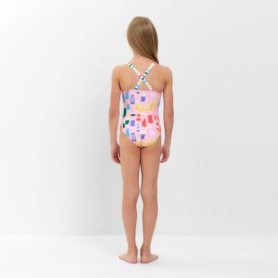 Купальник слитный детский MINAKU с принтом, рост 134-140