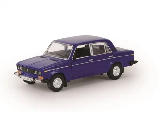 Машина "АВТОПАНОРАМА" ВАЗ 2106 красная,1/22, инерция, Pull Bаck механизм, в/к 10*12*22 cм