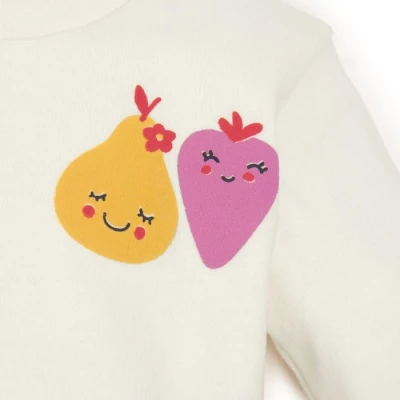 Костюм детский (свитшот, брюки) MINAKU, цвет экрю/фуксия