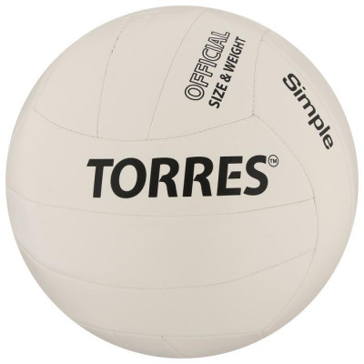 Мяч волейбольный TORRES Simple, TPU, машинная сшивка, 18 панелей, р. 5