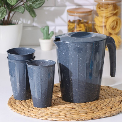 Набор для пикника Sugar&Spice STONE, 4 предмета: кувшин 1,9 л, 3 стакана 0,35 л