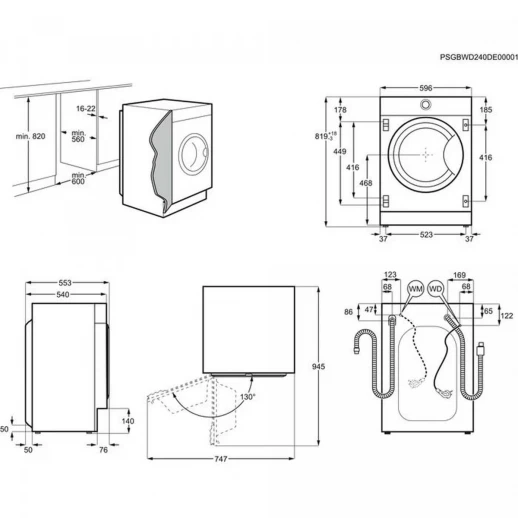 Встраиваемая стиральная машина ELECTROLUX Electrolux EWN7F447WI
