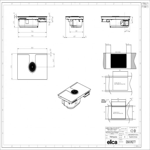 Варочная панель с вытяжкой ELICA Elica NIKOLATESLA HP EVO BL/A/83-PRF0196322