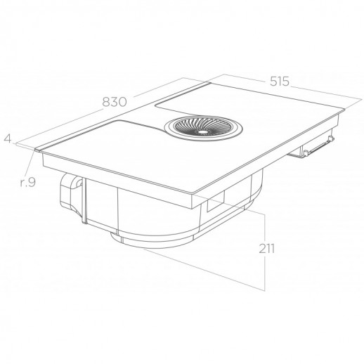 Варочная панель с вытяжкой ELICA Elica NIKOLATESLA HP EVO BL/A/83-PRF0196322