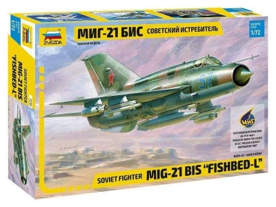 Сборная модель ZVEZDA Советский истребитель МиГ-21БИС, 1/72