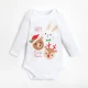 Боди с длинным рукавом Крошка Я «Новогодние зверята», цвет белый