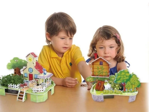 3D пазл из пенокартона ДОМ-ПОЛНАЯ ЧАША (22 детали, 4 листа)