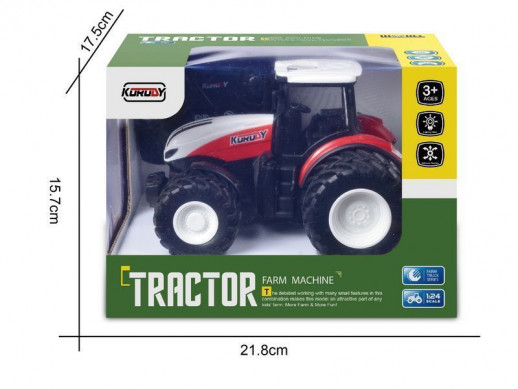 Р/У фермерский трактор Korody, двойные колеса 1/24 2.4G 6CH RTR