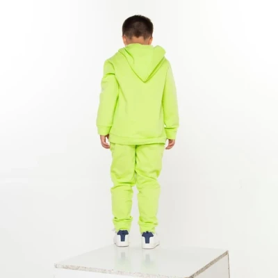 Костюм детский (толстовка, брюки) с НАЧЁСОМ, цвет салатовый, рост 128 см