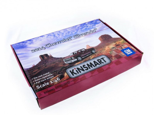 Машина Kinsmart 1:46 Chevrolet Silverado инерция (1/12шт.)  б/к