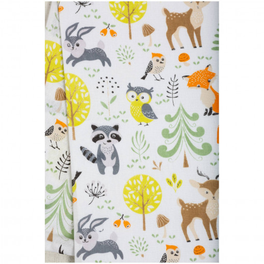 Пододеяльник детский ВОМБАТИК Лесные звери 142х112 см на молнии