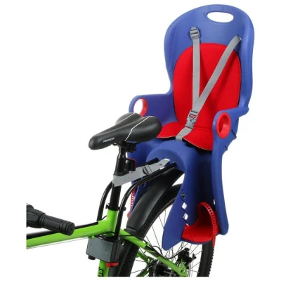 Велокресло заднее BQ-8, универсальный крепеж, цвет серый