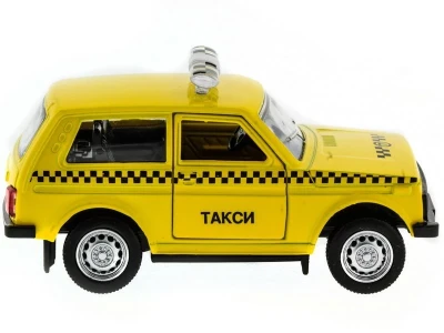 Машина "АВТОПАНОРАМА" инерц. ВАЗ 2121 1/50, в/к 12*7*5,5 см, желтая