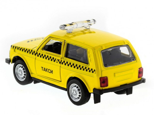 Машина "АВТОПАНОРАМА" инерц. ВАЗ 2121 1/50, в/к 12*7*5,5 см, желтая