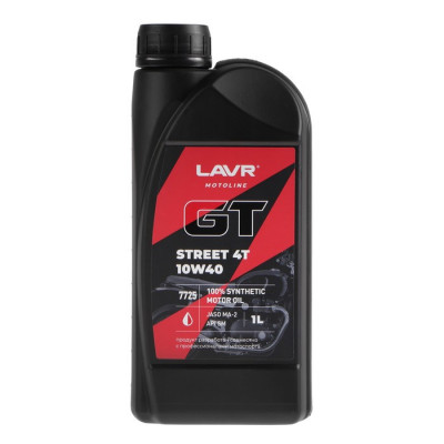 Моторное масло LAVR MOTO GT STREET 4T, 4 л Ln7726