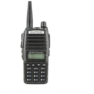 Рация Baofeng UV-82, VHF 136–174, UHF 400–520, гарнитура, черная