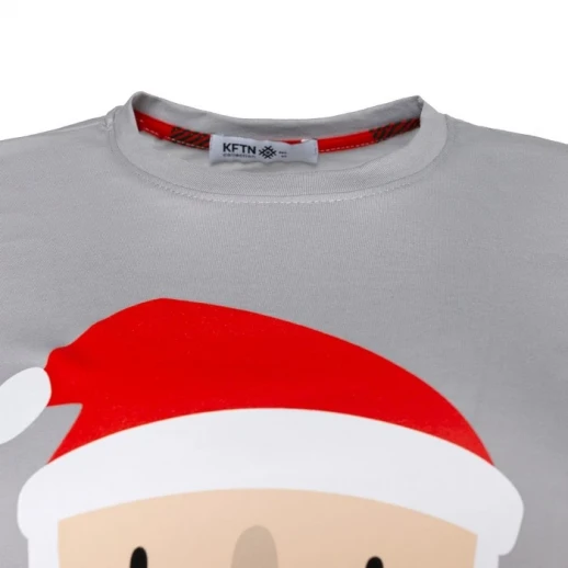 Пижама новогодняя женская KAFTAN "Santa", цвет красный/серый