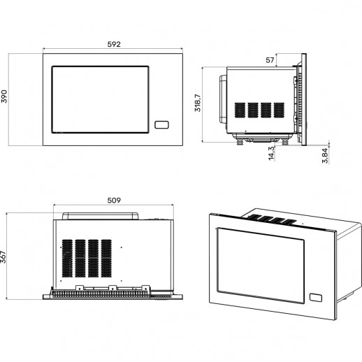 Встраиваемая микроволновая печь Kuppersberg Kuppersberg HMF 627 B