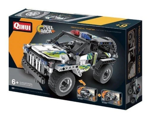 Конструктор Qihui Mechanical Master Полицейский мотоцикл совместим с QH5805, инерц. (193 детали)