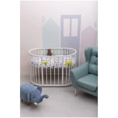 Простыня на резинке 75х75х12 ВОМБАТИК Classic Collection Мопсы круглая