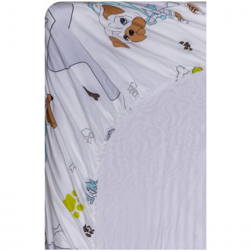 Простыня на резинке 75х75х12 ВОМБАТИК Classic Collection Мопсы круглая