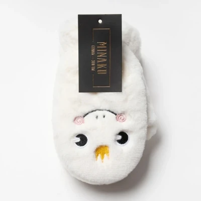 Варежки подростковые на иск.меху MINAKU Корона 19 см молочный