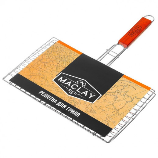 Решётка-гриль Maclay, универсальная, хромированная сталь, 45x34 см, рабочая поверхность 34x21 см