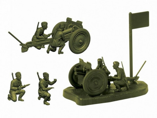 Сборные солдатики ZVEZDA Советская 76-мм полковая пушка, 1/72