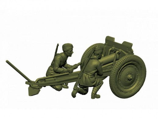 Сборные солдатики ZVEZDA Советская 76-мм полковая пушка, 1/72