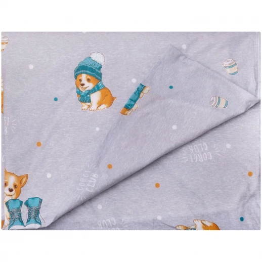 Пододеяльник детский на молнии ВОМБАТИК Classic Collection Корги 148х215