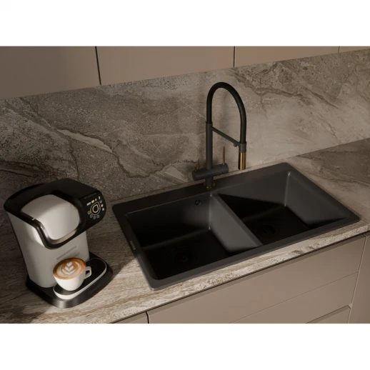 Кухонная мойка RIVELATO Rivelato AXEL X-90-2D antracite