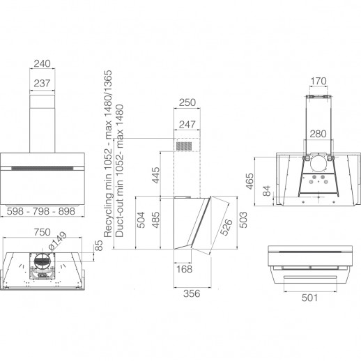 Вытяжка ELICA Elica NEAT @ WH/A/60-PRF0199573
