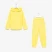 Костюм для девочки (толстовка, брюки) с НАЧЁСОМ, цвет жёлтый, рост 140 см