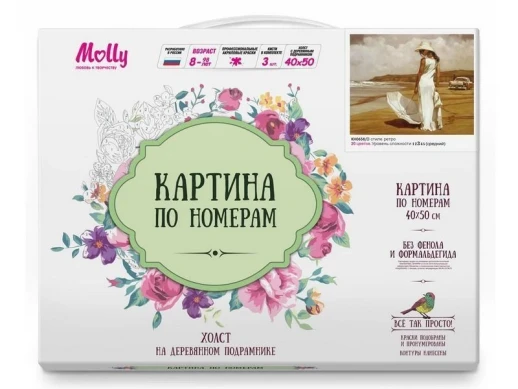Картина по номерам 40х50 В стиле ретро (20 цветов)