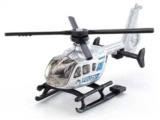 Вертолет Siku 0807 Полиция 1/55, 7.5 см, серебристый