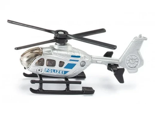 Вертолет Siku 0807 Полиция 1/55, 7.5 см, серебристый