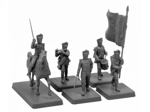 Сборные солдатики ZVEZDA Наполеоника: Русская линейная пехота. Командная группа, 1/72