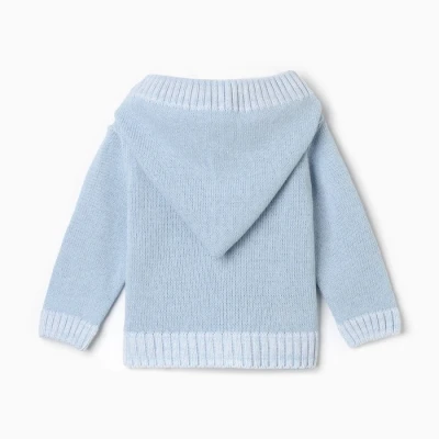 Джемпер вязаный Крошка Я на молнии рост 74-80 см, голубой